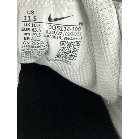 Nike Vapor Edge Shark Football Cleats Size 11.5 White/Black/Grey DQ5114-100 NEW main image 7
